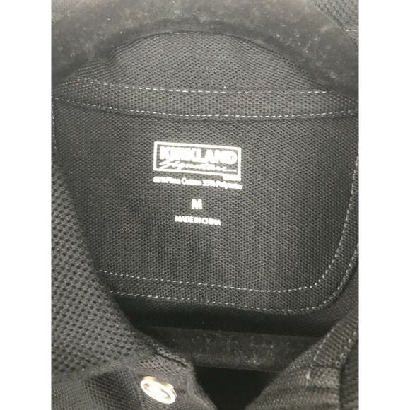 Kirkland Signature Black Short Sleeve NWT Polo Shirt Men's Size Medium - Picture 3 of 4